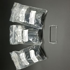 74 Large Black Plated Metal Card Holders with Screws